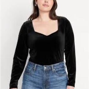 NWT- Old Navy Velvet Fitted Sweetheart Neckline Top- Size XL